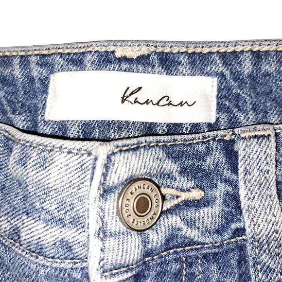 Kancan Shorts Womens Size S Blue Distressed Cowgirl Beachy Preppy Cleangirl - Picture 1 of 10